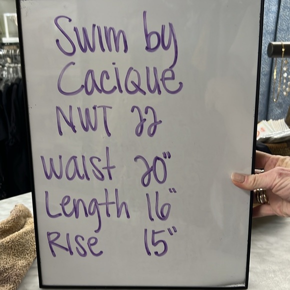 Swim by Cacique NWT Swim Skirt with Attached Brief Green Leaf Print 22 - Picture 10 of 10